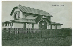 1756 - PANCIU - Stabilimentul bailor si cantina - old postcard - used - 1917 foto