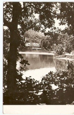 R-9883 Romania, RPR, Sovata, Lacul Ursul, circulata foto
