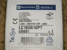 Contactor TeSys Schneider Electric 2,2kW-380/415V 3HP-480V foto