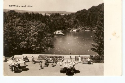 R-9866 Romania, RPR, Sovata, Lacul Ursu, circulata foto