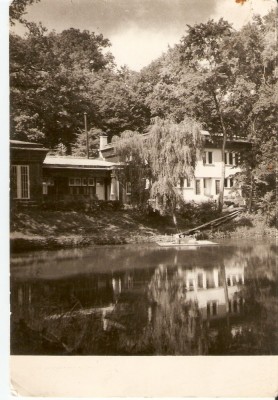 R-9876 Romania, RPR, Sovata, Lacul Negru, Baile Calde, circulata foto
