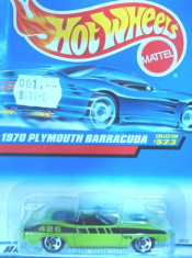 HOT WHEELS --PLYMOUTH BARRACUDA ++1799 DE LICITATII !!! foto