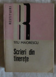 Titu Maiorescu Scrieri de tinerete Ed. Dacia 1981