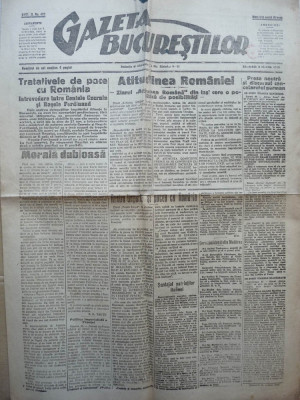 Gazeta Bucurestilor , 2 martie 1918 , ziar tiparit sub ocupatia Capitalei foto