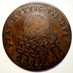 E.150 JETON MEDALIE FRANTA STAT MUTUIS VIRIBUS 28mm