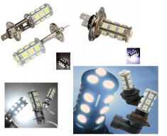 Bec LED 18 SMD H1, H3, H8, H11, T20, P21W, 1156, 1157, pentru pozitie, semnalizare, marsarier, frana foto