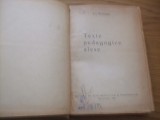 JEAN JACOUES ROUSSEAU -- Texte Pedagogice alese -- 1960, 291 p.