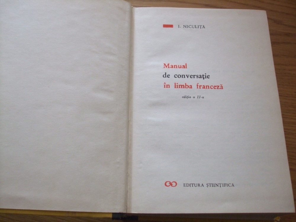 MANUAL DE CONVERSATIE IN LIMBA FRANCEZA -- I. Niculita -- [ 1969, 718 p.,  Ilustratii de Eugen Taru ] | Okazii.ro
