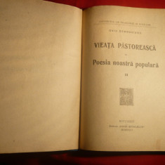 O. Densusianu - Vieata Pastoreasca in Poesia Populara, vol. 2 - Prima ed. 1923
