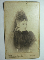 19 - FOTOGRAFIE DE COLECTIE - ATELIER FOTOGRAFIC VERSENY - KOLOZSVAR (CLUJ) - INCEPUTUL ANILOR 1900 foto