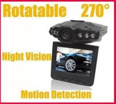 CAMERA SUPRAVEGHERE AUTO DVR DISPLAY 2,5 IR ROTIRE 270 GRADE foto