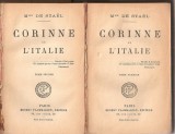 (C1331) CORINNE OU L&#039; ITALIE DE MME DE STAEL, ERNEST FLAMMARION, EDITEUR, PARIS, 2 VOLUME