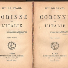 (C1331) CORINNE OU L' ITALIE DE MME DE STAEL, ERNEST FLAMMARION, EDITEUR, PARIS, 2 VOLUME