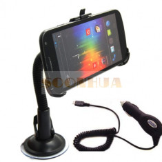 Suport auto + Incarcator pt Samsung Galaxy Nexus Prime i9250 holder Car Charger + folie protectie ecran foto