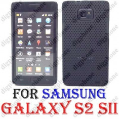 CARCASA Samsung Galaxy S2 S 2 ii SII i9100 - MESH EDITION - BLACK - CARCASA DE PROTECTIE POLICARBONAT MAT Samsung Galaxy S2 S 2 ii SII i9100 foto