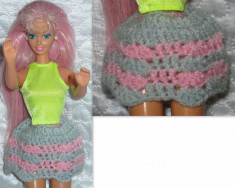 fusta impletita pentru papusile barbie hand made - 6 lei foto