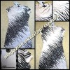 Rochie Scurta Cristale Zebra Alb Negru Made Italy, Maneca Scurta, Rochie de Seara Club