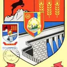 Carte maxima Stema Judetului Neamt 1978, Romania