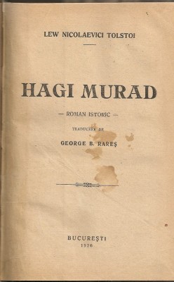 Tolstoi - Hagi Murad - 1920 foto