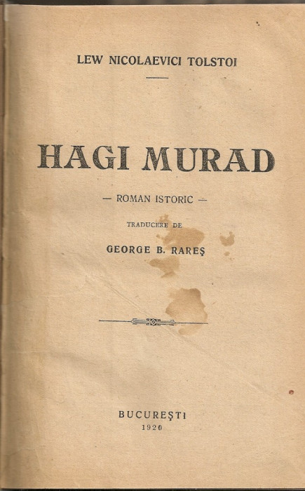Tolstoi - Hagi Murad - 1920