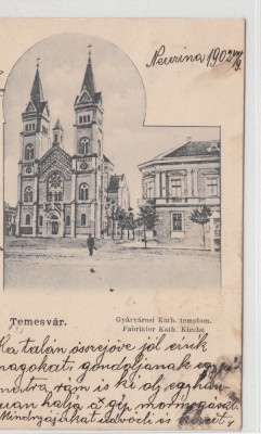 B71505 Temesvar Timisoara Gyarvarosi Kath templom Fabrikler Kath Kircha foto