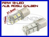 BEC AUTO LED LEDURI P21W BA15S 13 SMD - DRL MARSARIER SEMNALIZARE POZITIE FRANA