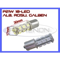 BEC AUTO LED LEDURI P21W BA15S 1156 18 SMD - MARSARIER SEMNALIZARE POZITIE FRANA