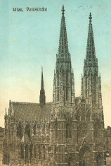 AuX: WIEN - VOTIVKIRCHE Austria 1909 Carte Postala Carti Postale Vechi CP foto