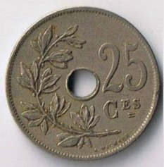 Moneda Belgia - 25 Centimes 1927 foto