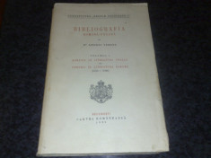 Bibliografia Romana - Ungara - 1931 - volumul 1 - Andrei Veress foto