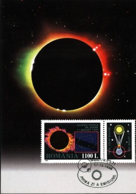 Carte maxima Eclipsa totala de Soare 1999 foto