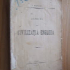 ASPECTE DIN CIVILIZATIA ENGLEZA - I. Botez - 1912, 331 p.