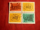 Serie-Bloc -800 Ani Targ Leipzig 1964 DDR ,2 val.+2 vignete stamp.