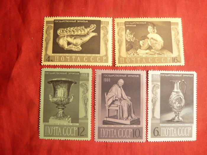 Serie- Pictura , Obiecte -Ermitage 1966 URSS , 5 val.