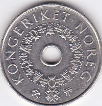 Moneda Norvegia 5 Kroner 1998 - KM#463 XF foto