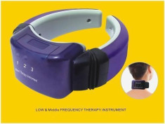 Dispozitiv aparat terapeutic de MASAJ GAT prin electrostimulare (joasa si medie frecventa) Neck Massager foto