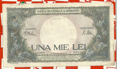 1000 lei 1941 seria M0925 foto