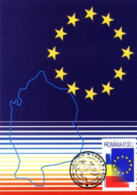 Carte maxima aderarea Romaniei la Uniunea Europeana foto