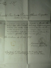 DOCUMENT VECHI - TRANSILVANIA 1857 - NAGYENYED(AIUD) - TOVIS(TEIUS) foto