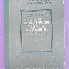 STUDIUL INSUSIRILOR TEHNOLOGICE ALE SOIURILOR DE VITA RODITOARE/MONOGRAFIE/ACADEMIA ROMANA/1957/2400EX.
