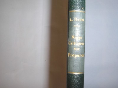Notes critiques sur properce par Louis Havet,p8 foto