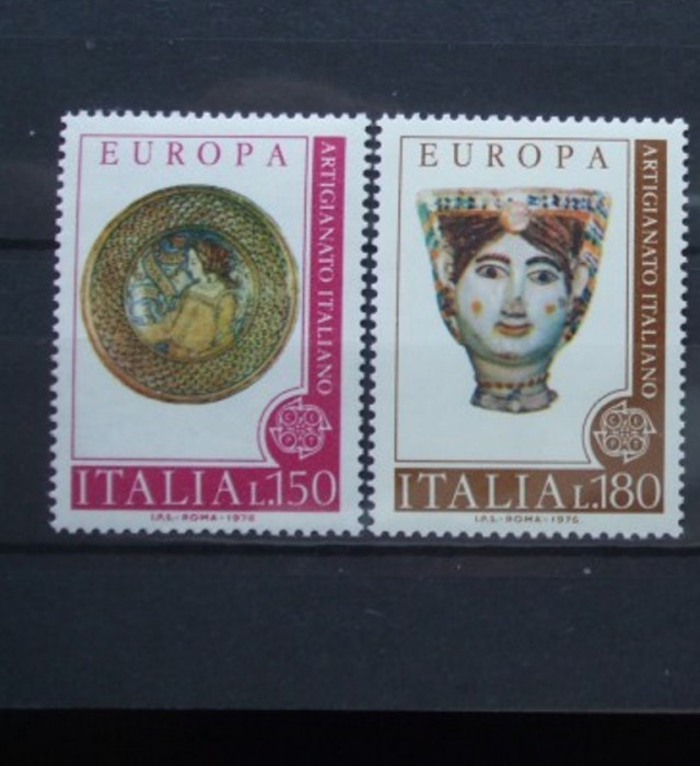 Italia 1976 - EUROPA CEPT OBIECTE DE ARTA DIN PORTELAN, serie nestampilata, B16