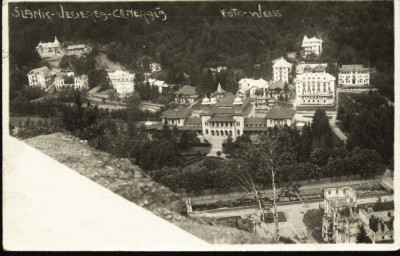 Carte postala ilustrta Slanic Moldova-Vedere generala,1938 foto