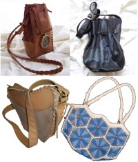 12 Genti piele poseta din margele geanta de umar stil postas rucsac borseta modele unicat handmade stil modern sau retro art deco din piele PRET MIC foto