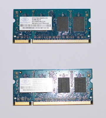 Memorie Nanya 512MB 2RX16 PC2-4200S-444-12-A1 foto