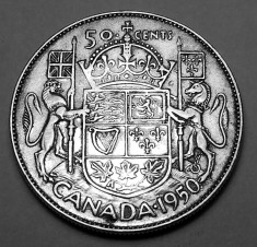 50 Cents (Centi) 1950 - Canada - George VI - Argint - (1) foto