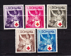 Timbre ROMANIA 1941/* 145 - Crucea Rosie. Serie compl. nestampilata foto