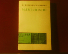 C. Radulescu-Motru Marturisiri foto