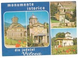 Carte postala-Vilcea-Monumente istorice, Necirculata, Printata