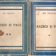 (C1385) RAZBOI SI PACE DE LEV TOLSTOI, EDITURA CARTEA RUSA, BUCURESTI, 1949, TRADUCERE DE N. PAROCESCU, SUB INGRIJIREA LUI AL. PHILIPPIDE, 4 VOLUME